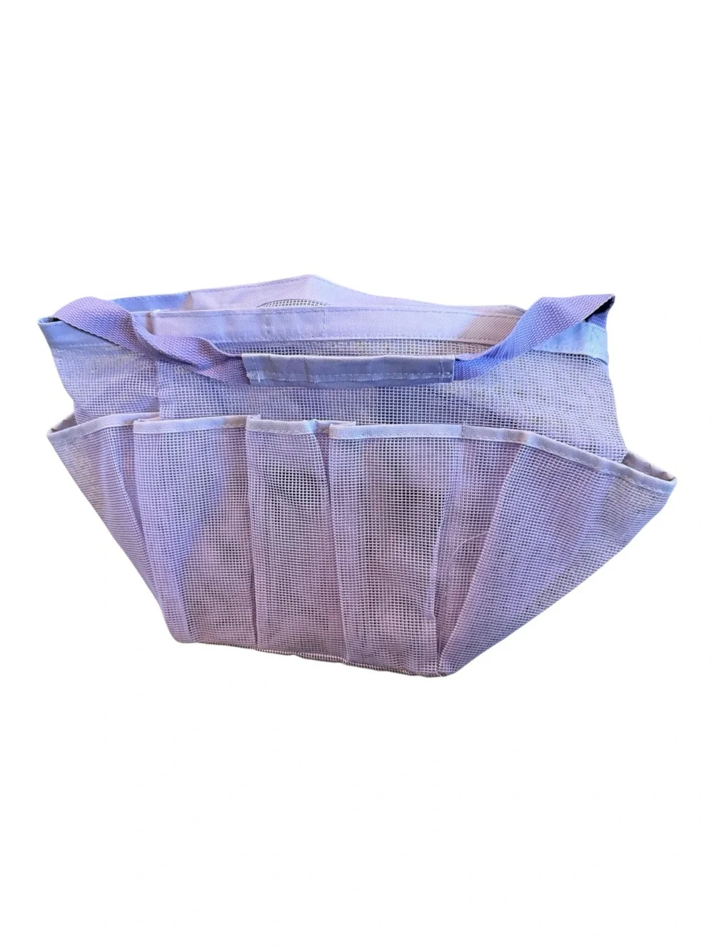 Light Purple Mesh Tote Organizer Bag for Women